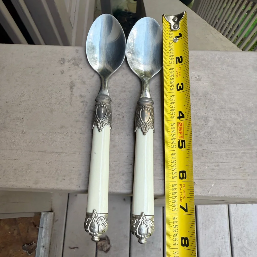 Home Essentials RENAISSANCE BONE 18/10 Stainless Silverware set of 2 spoons
